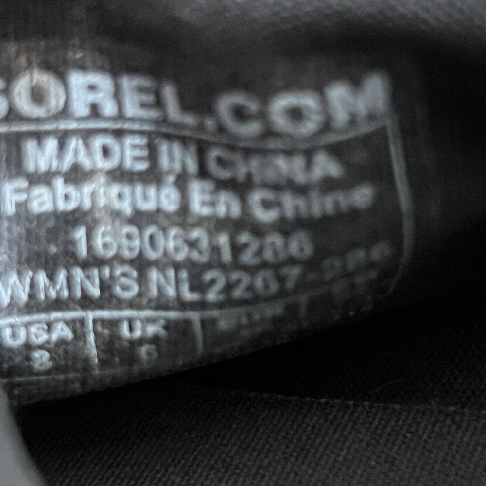 Sorel Lolla Ankle Boots Bootie Womens Size 8 Elk Tan Leather Zip Stacked Heel - Picture 11 of 11